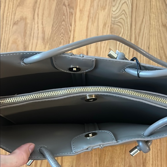 Taupe faux Leather Tote Bag - Picture 3 of 7